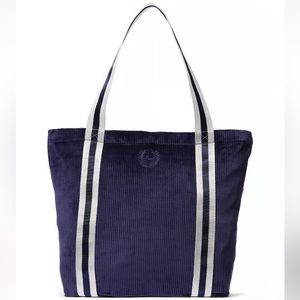 Pink by Victoria secret blue velvet sporty tote bag